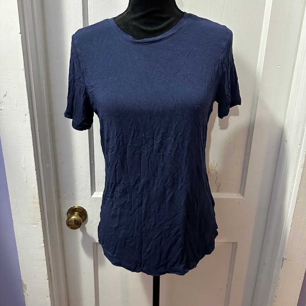 Old‎ Navy Women’s Luxe Navy Blue Short Sleeve Top Size Small